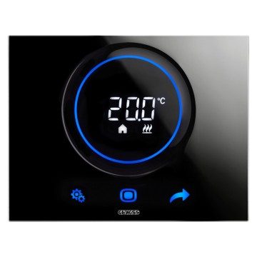 Vezetékes termosztát – fekete